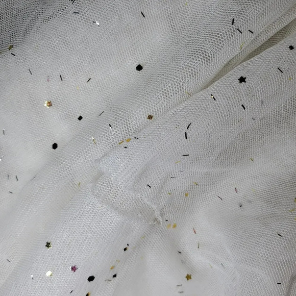 Cat & Jack "Joy" Toddler Girls Dress Tulle Skirt Cream and Gold Shimmer Size 2T - Picture 10 of 14